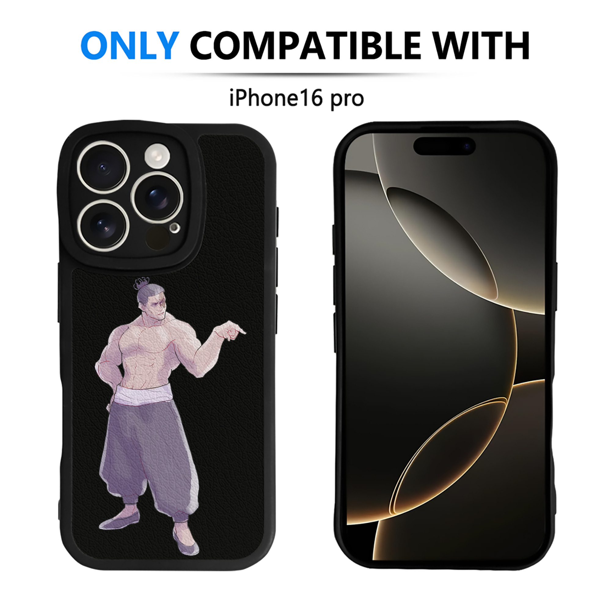 （画像用） 呪術廻戦 Jujutsu Kaisen 【iPhone 16シリーズ対応】シリコンスマホケース（レザー調） 材質：シリコン